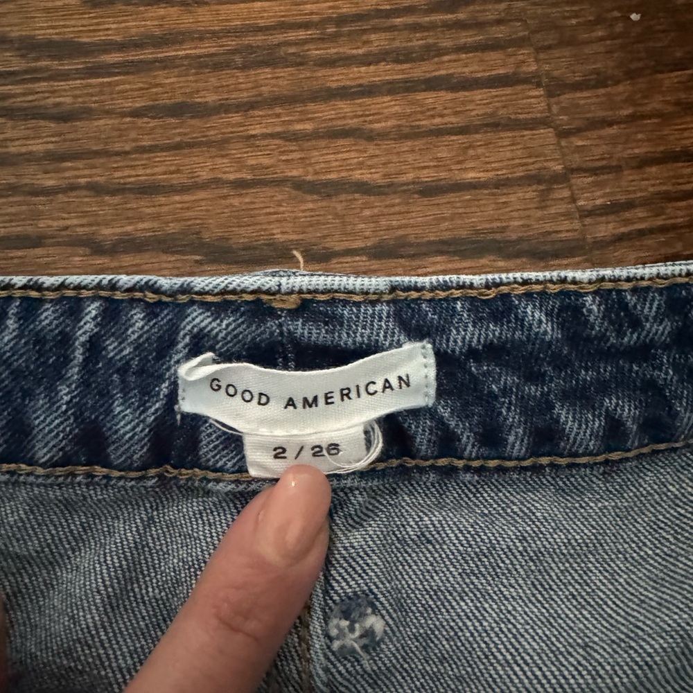 Good American Faded Light Blue Denim Jeans